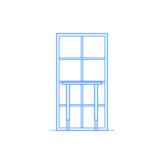 Furniture Bookcases Ikea Kallax Workstation 2X4 Tracing Svg Vector, Free Vectors File